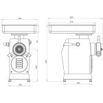 چرخ گوشت رومیزی سایز 32 امگا صد صنعت مدل TE32 تک فاز