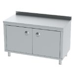 میز کار تمام استیل کابین دار
