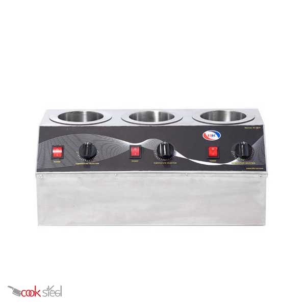 sw-1005-sauce-warmer وارمر سس استیل EHC مدل سه خانه
